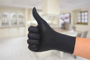 50/100 pc Black Latex Gloves